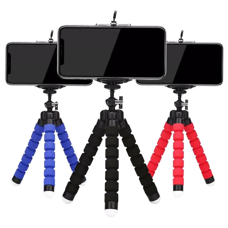 Phone Tripod - Mobile Camera Holder Clip, Smartphone Monopod, Octopus Mini Tripod Stand