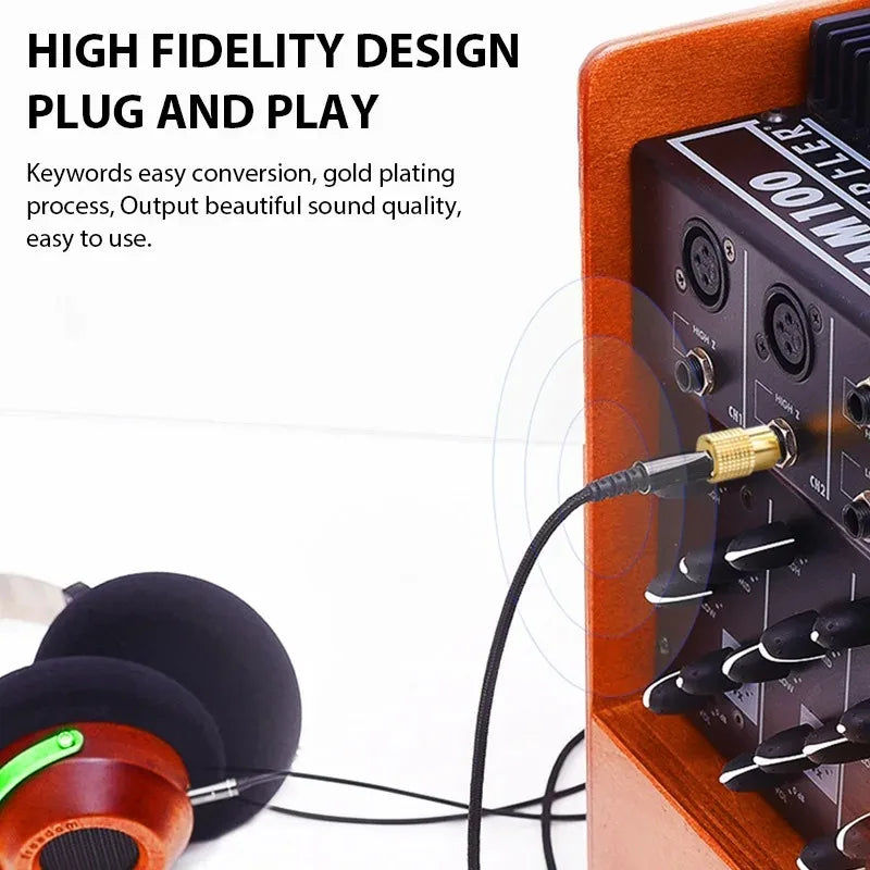 10/6PCS Jack 3.5 To 6.35 Audio Adapter 6.5mm To 3.5mm Converters Male Female Connector Headphone Plug 6.3mm Consumer Electronics