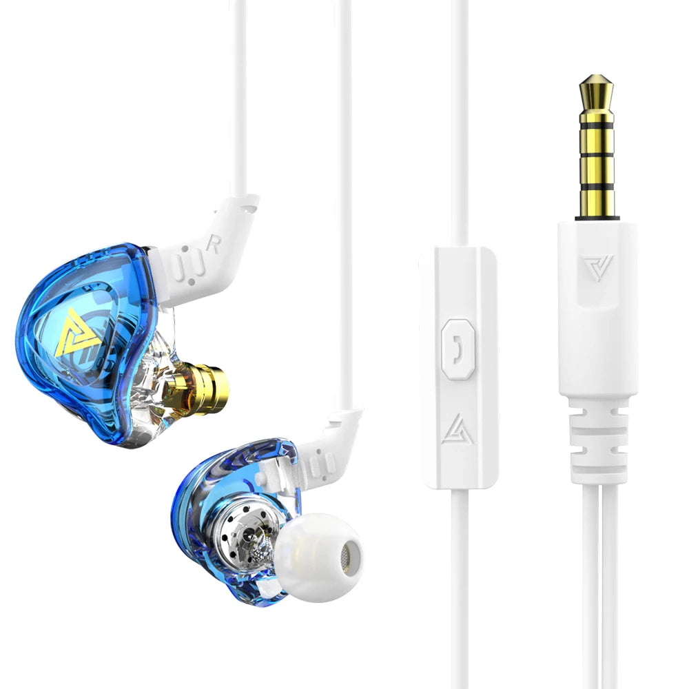VIKEFON QKZ AK6 In Ear Earphone 6 Dynamic Driver Unit Headphone With Mic Stereo Sports HIFI Subwoofer Headset Monitor Earbuds