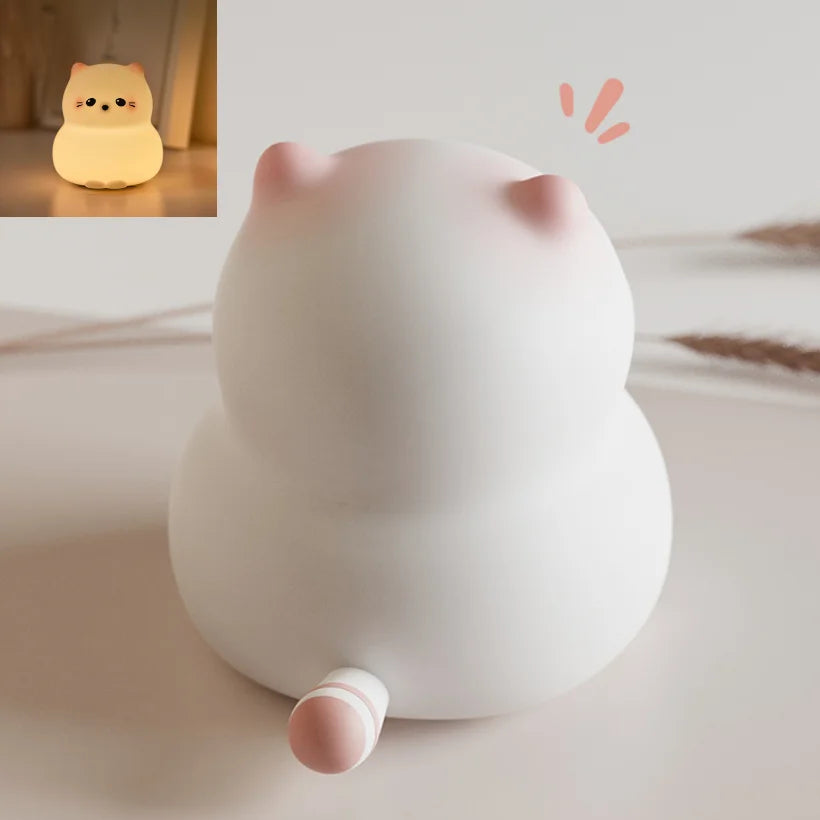 Cute Silicone Squishy Night Lamp Fox Rabbit Dimmable Nursery Nightlight Rechargeable Timing Bedside Table Lamp With Touch Sensor