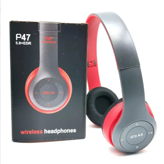 P47 Wireless bluetooth headphone With Mic Headsets Stereo Sound Earphones Sports Gaming Headphones Supports PC Smartphone