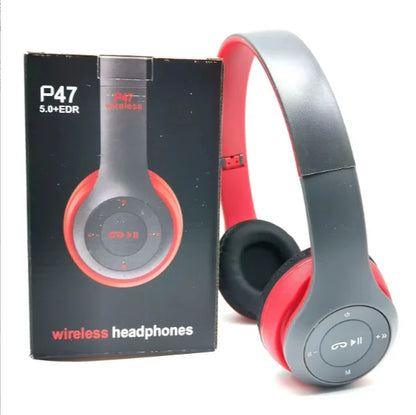 P47 Wireless bluetooth headphone With Mic Headsets Stereo Sound Earphones Sports Gaming Headphones Supports PC Smartphone