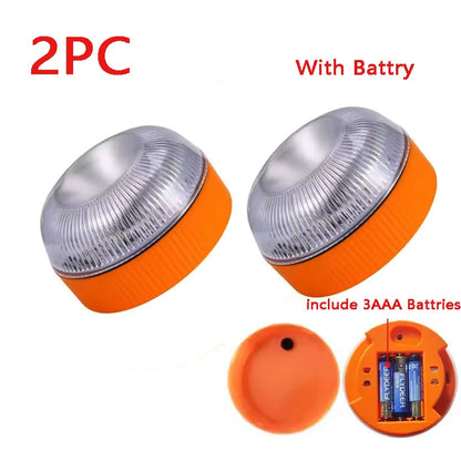 Led Car Emergency Light Flashlight Magnetic Induction Strobe Road Accident Lamp Beacon Safety Accessory