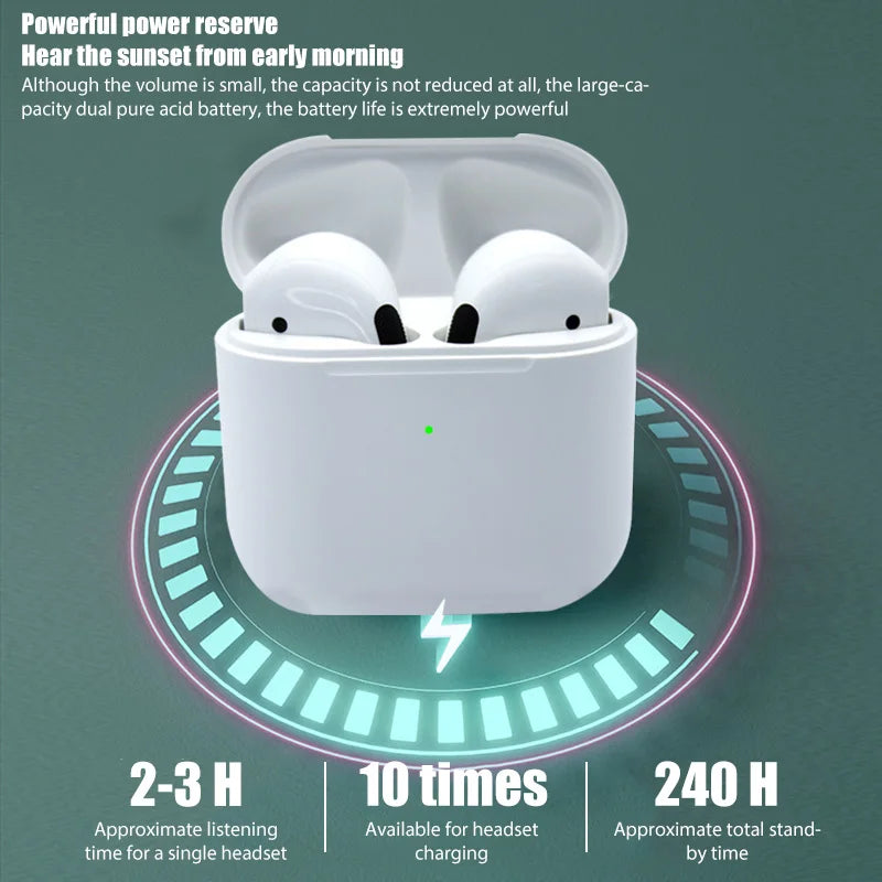 2024Pro 4 TWS Wireless Bluetooth Earphones Headphones Mini Earpone Headset For PC Android Apple iPhone Earbuds Accessories