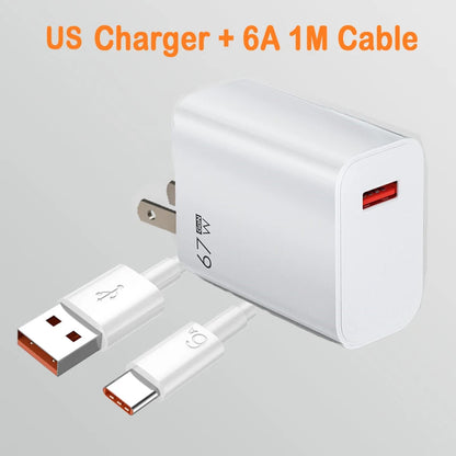 GaN USB Fast Charger Quick Charge 3.0 for Xiaomi 14 13 12 11 10 Ultra Redmi Note 12T 13 Pro Turbo 6A USB Type C Charging Cable