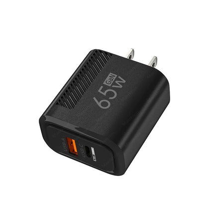 65W GaN USB Charger PD QC3.0 EU/US Plug Wall Charger Adapter For iPhone Samsung Xiaomi Phone Type C Fast Charging Power Adapter