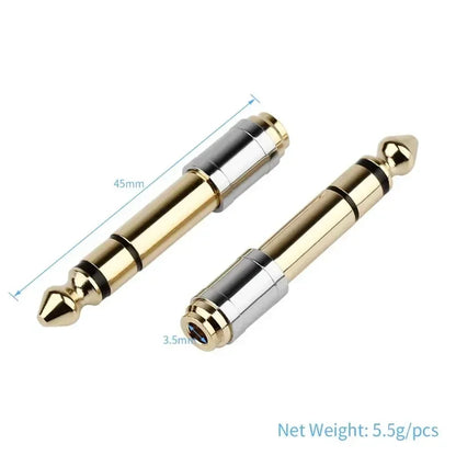 Jack 3.5 To 6.35 Audio Adapter 6.5mm To 3.5mm Converters Male Female Connector Headphone Plug 6.3mm Consumer Electronics