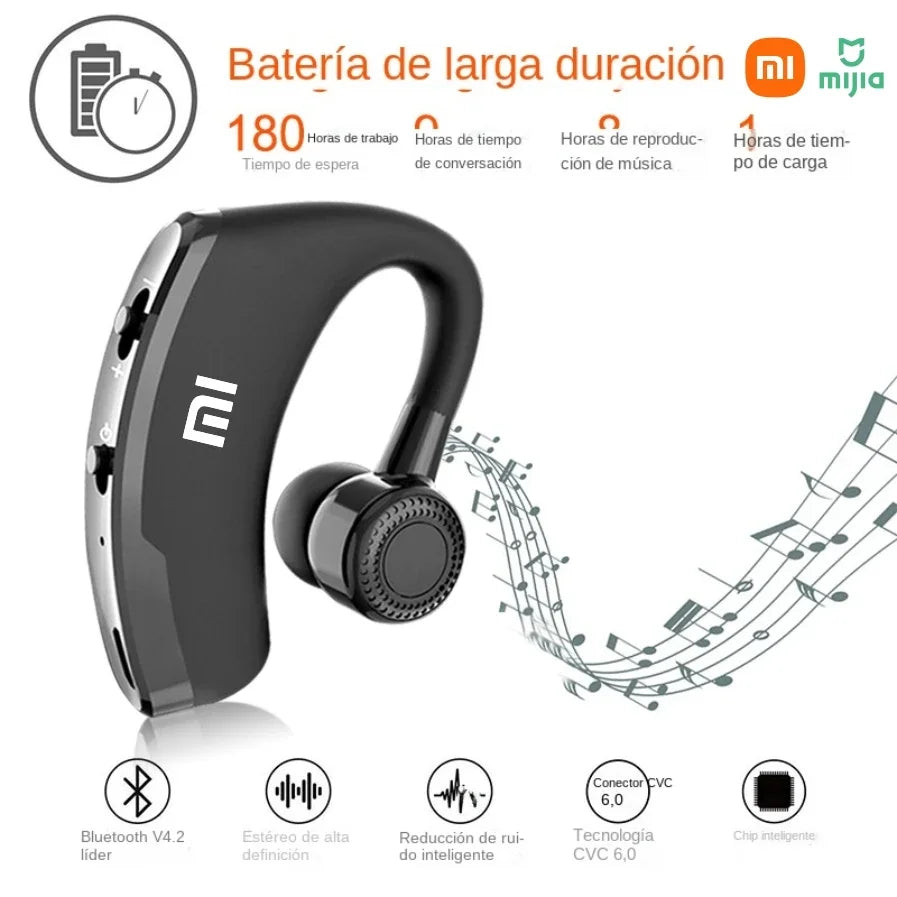 XIAOMI V9 Bluetooth Single Ear Sports Hanging Earphones with Microphone HD Music Business Touch Control Earphones