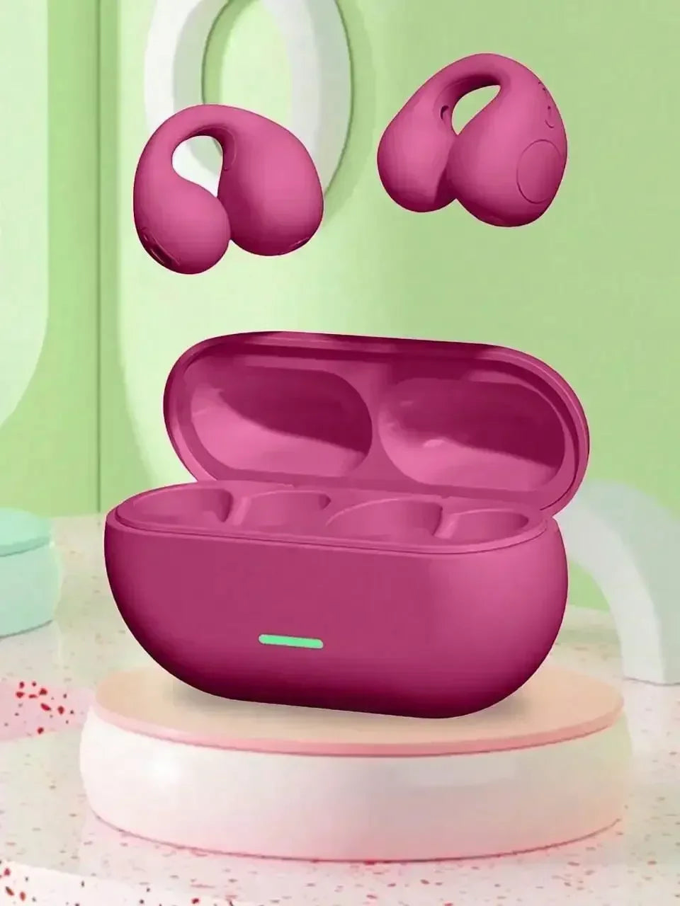 T75 Fone Bluetooth Headset 5.3 Wireless Air Conduction Headphones Clip Ear Music Noise Canceling HD Call Sports Gaming Earphone