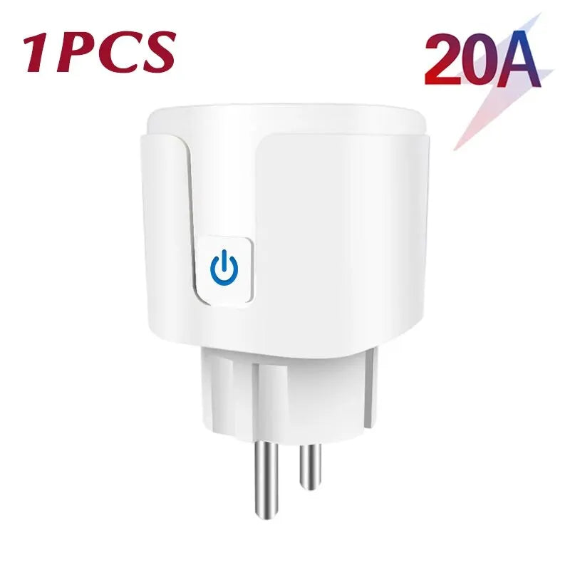 TUYA Smart Plug WiFi or Zigbee3.0 Socket EU 16/20A With Power Monitor Timing Function Voice Control Works Alexa Google Home