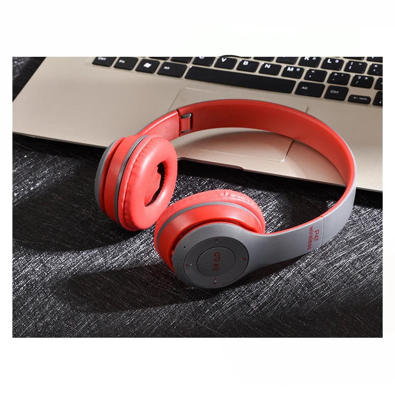P47 Foldable Wireless Bluetooth 50 HIFI Stereo Bass Headphones for Music Gaming Kids Girls Smartphone Audio Earphones Device