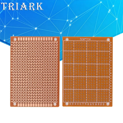 Single Side PCB 5X7 7X9 9X15 10X22 12X18 13X25 18X30mm Universal Board Experimental Bakelite Copper Plate Circuirt Board