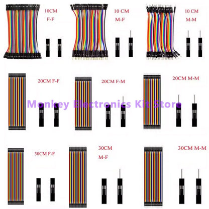 40PIN 30CM 20CM 10CM Dupont Line Male to Male Female to Male Female to Female Jumper Dupont Wire Cable for Arduino DIY KIT