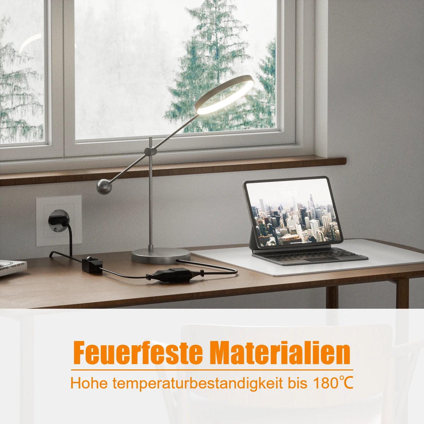 1/2-pack European LED switching power cord socket, 2-pin flat EU plug, silent LED dimmer, total length 2M, black and white