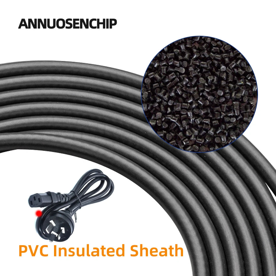 Black 1m EU AU UK US Plug Power Cable IEC 320 C13 AC Power Supply Wire Extension Cord for PC Computer Monitor TV Speaker Printer