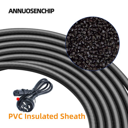 Black 1m EU AU UK US Plug Power Cable IEC 320 C13 AC Power Supply Wire Extension Cord for PC Computer Monitor TV Speaker Printer