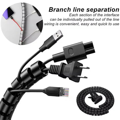 16mm Storage wire protection cover Flexible Spiral Cable Protector wire Organizer Computer Cord Clip Organizer Management Tool