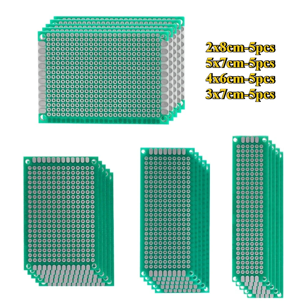 20PCS/Lot 2x8cm 3x7 4x6 5x7 Single Sided Prototype Prototype PCB Diy Universal Printed Circuit PCB Board Prototype PCBs Kit Set