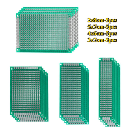20PCS/Lot 2x8cm 3x7 4x6 5x7 Single Sided Prototype Prototype PCB Diy Universal Printed Circuit PCB Board Prototype PCBs Kit Set