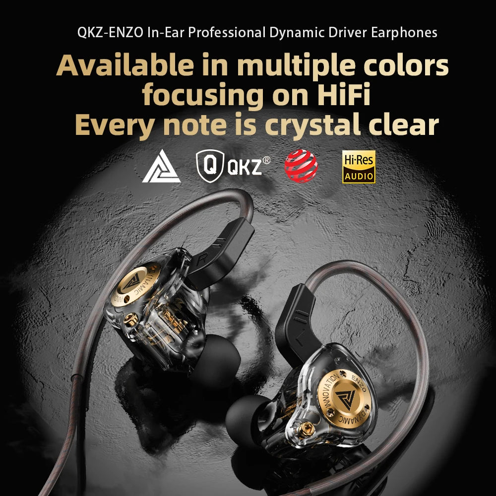 New QKZ 15D Dynamic Surround Sound Bass Earphones Earbud 3.5MM AUX In-Ear Monitor Headphones HIFI Noise Cancelling Sport Headset