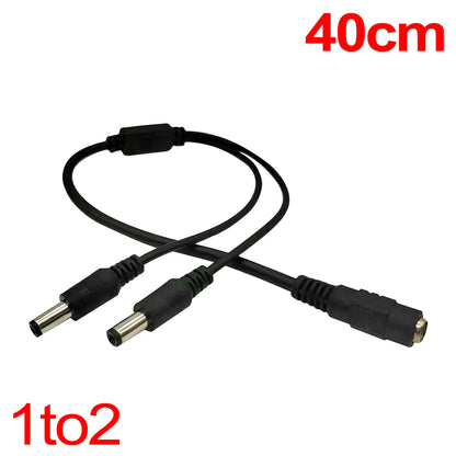5.5* 2.1mm 1 to 2/3/4/5/6/8 Way DC Power Splitter Cable 5V 12V Power Adapter Connector Cord For LED Strip Lights CCTV Camera
