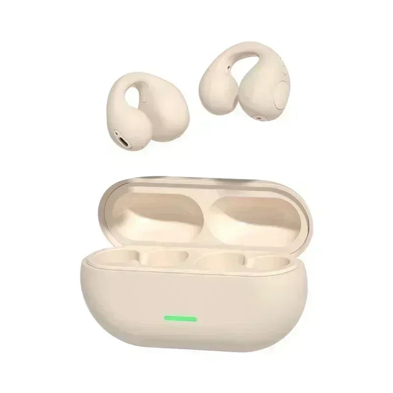 T75 Fone Bluetooth Headset 5.3 Wireless Air Conduction Headphones Clip Ear Music Noise Canceling HD Call Sports Gaming Earphone