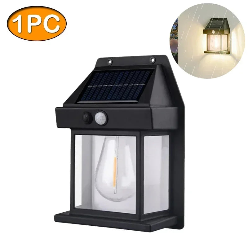 1/2Pcs 100 LED Wall Lights Outdoor Solar Lamp PIR Motion Sensor Solar Powered Sunlight Street Light for Garden Decoration