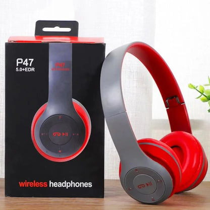 P47 Wireless bluetooth headphone With Mic Headsets Stereo Sound Earphones Sports Gaming Headphones Supports PC Smartphone