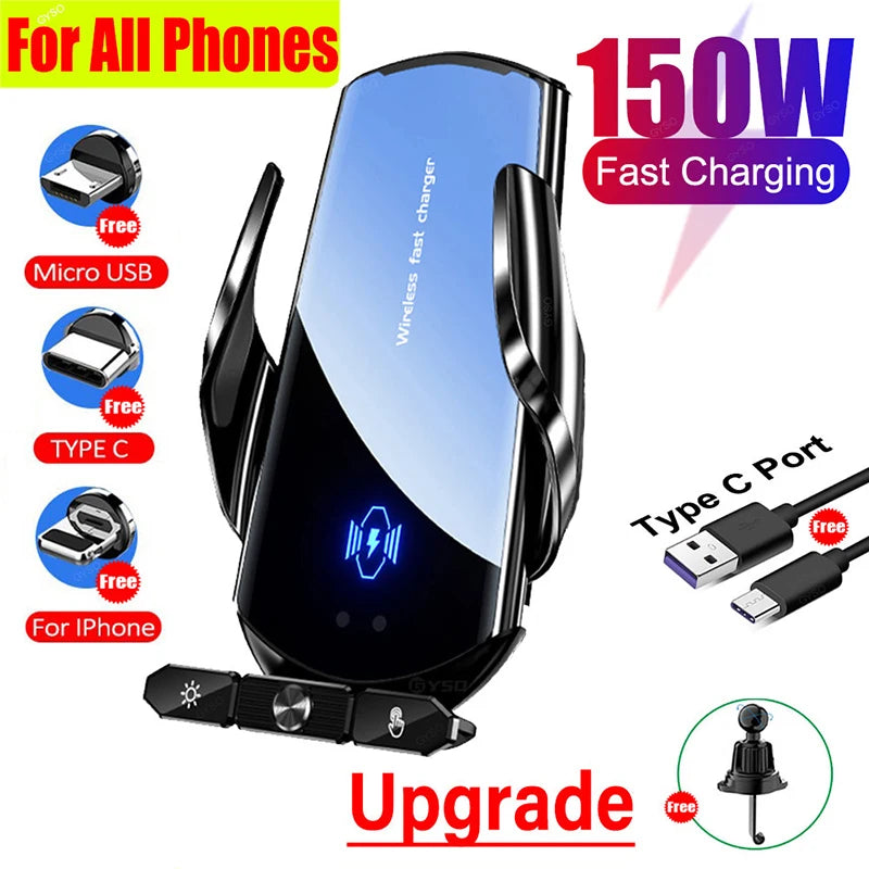 Gravity Car Holder Stand Wireless Charger Phone Air Vent Clip Mount Mobile Cell Gps Support for Iphone 14 13 12 X Samsung Xiaomi