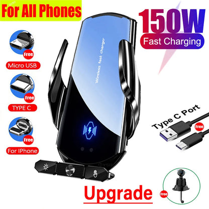 Gravity Car Holder Stand Wireless Charger Phone Air Vent Clip Mount Mobile Cell Gps Support for Iphone 14 13 12 X Samsung Xiaomi