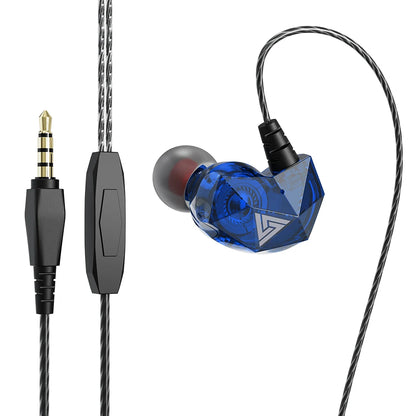 VIKEFON QKZ AK6 In Ear Earphone 6 Dynamic Driver Unit Headphone With Mic Stereo Sports HIFI Subwoofer Headset Monitor Earbuds