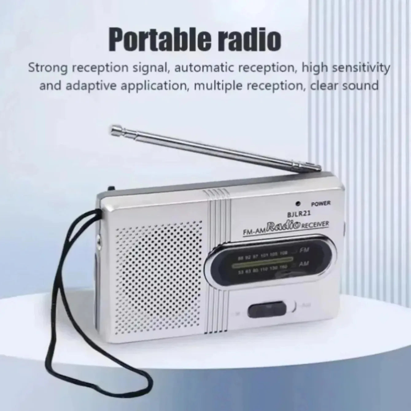 Emergency Pocket Mini Radio FM AM Radio Built-in Speaker Battery Operated Radio Receiver Best Player for Senior Home Walking