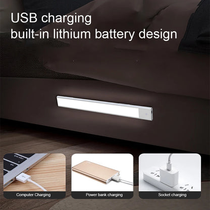 Cabinet Lights Motion Sensor LED Wireless USB Under Ultra Thin Night Light For Kitchen Cabinet Bedroom Wardrobe Indoor Lighting