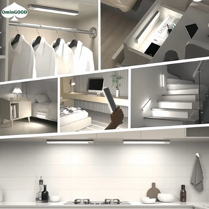 Rechargeable LED motion sensing lights, indoor cabinets, bar lighting, corridor lighting, easy magnetic installation
