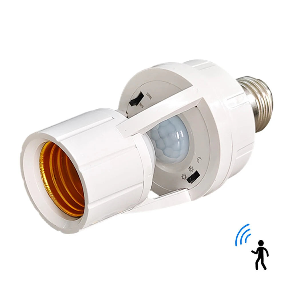 Smart Led Bulb Holder with Motion Sensor E27 E26 AC 85-265V Socket Lamp Base Adapter Converter PIR Human Induction Detector
