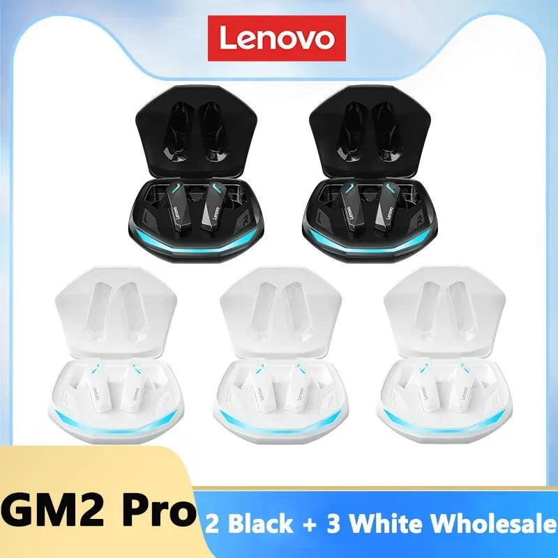 Choice Lenovo GM2 Pro Earphone Bluetooth 5.3 Headphones with Mic 9D Stereo Pro 6 Earbuds Dual Modes Music Game Wireless Headset