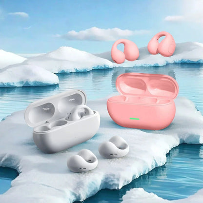 T75 Fone Bluetooth Headset 5.3 Wireless Air Conduction Headphones Clip Ear Music Noise Canceling HD Call Sports Gaming Earphone