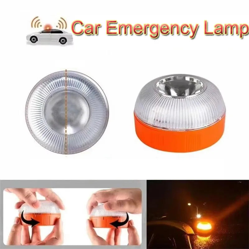 Led Car Emergency Light Flashing Light Magnetic Induction Road Accident Light Portable Strobe Warning Light