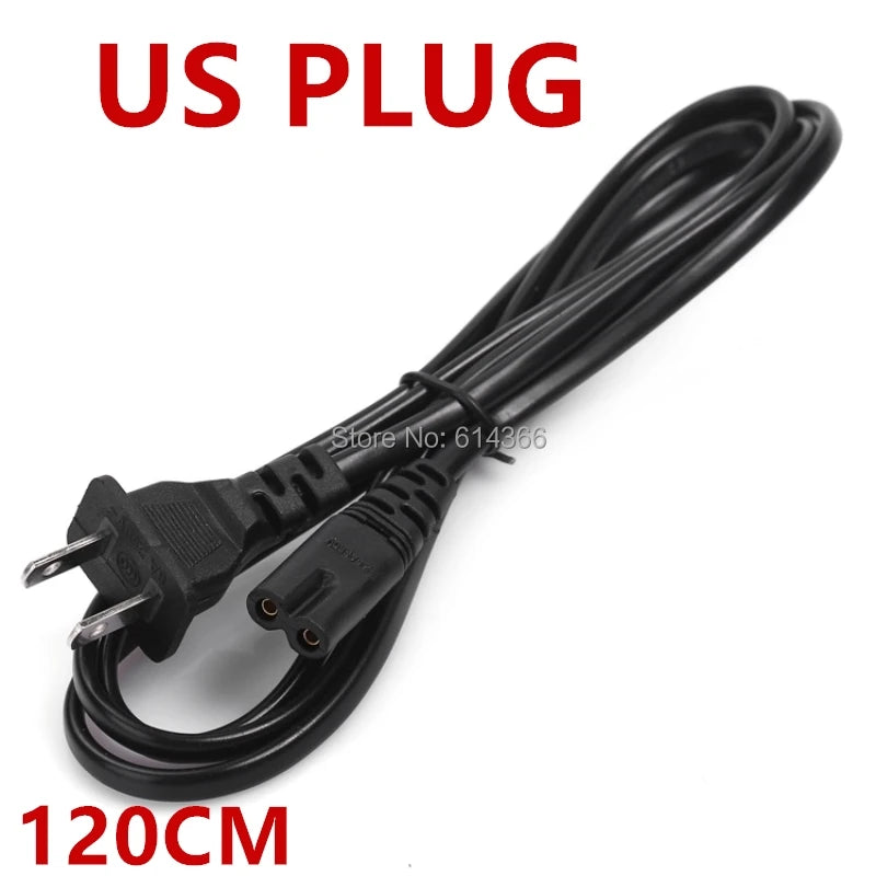 NEW Durable 2-Prong 1.2m EU US AU UK 4Standards AC Power Supply Adapter Cord Cable Lead Charging Line Wires