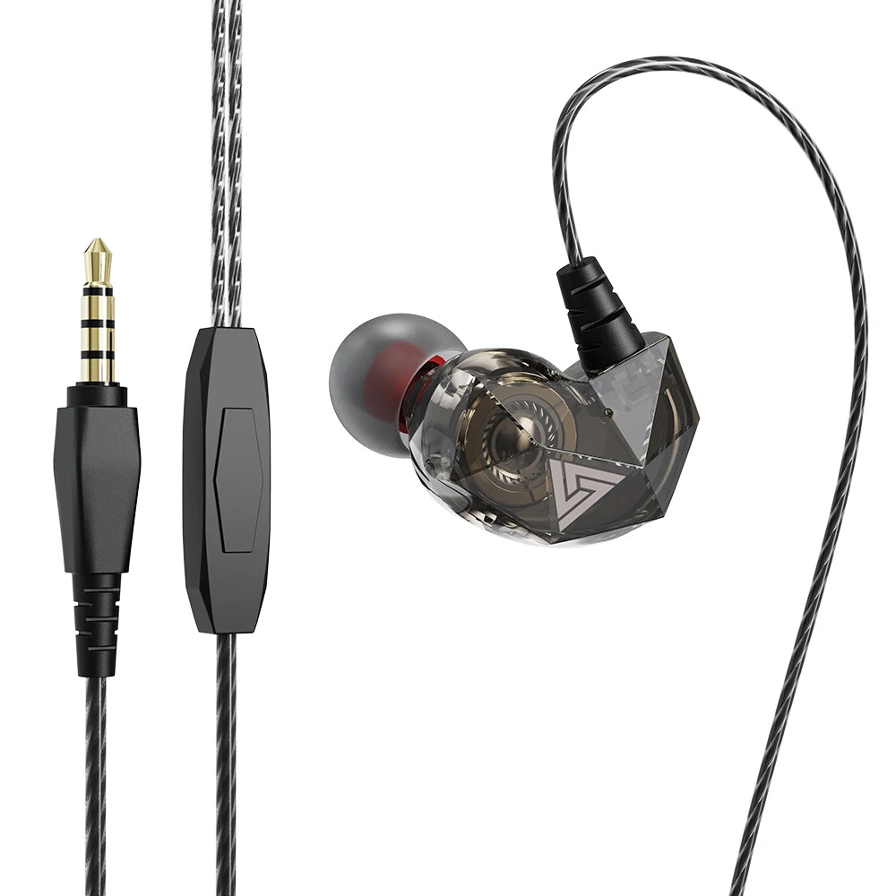 VIKEFON QKZ AK6 In Ear Earphone 6 Dynamic Driver Unit Headphone With Mic Stereo Sports HIFI Subwoofer Headset Monitor Earbuds