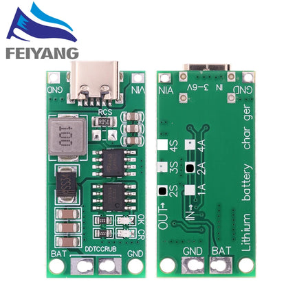 Lithium Battery 2S 3S 4S Multi-cell to 8.4V 12.6V 16.8V Type-c Boost Step-up Polymer Li-ion Charger 7.4V 11.1V 14.8V 18650 Lipo