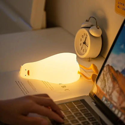 Cute Silicone Squishy Night Lamp Fox Rabbit Dimmable Nursery Nightlight Rechargeable Timing Bedside Table Lamp With Touch Sensor