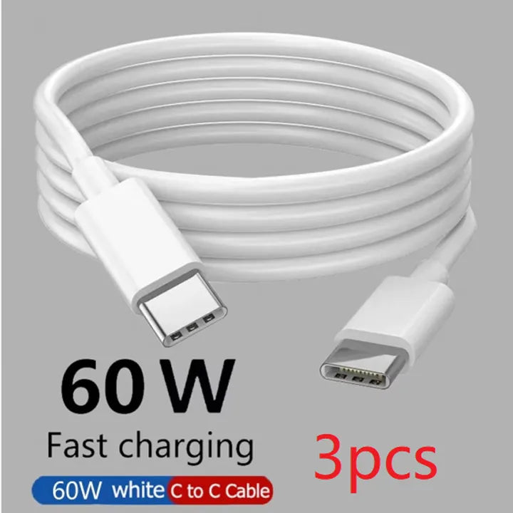 VIKEFON USB C Cable to USB C 60W Fast Charging Charger Cable Supports Fast Charging For iPhone 16 15 Samsung Xiaomi Huawei etc
