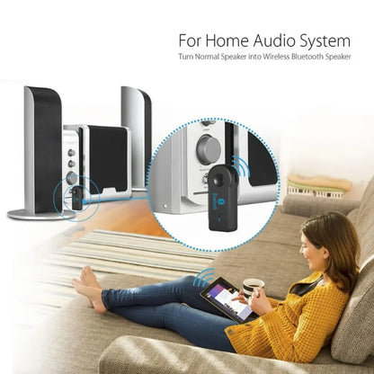 XIKCU Speaker Receiver Bluetooth Receiver Stereo Output Music Car Streaming Sound System Transmitter 3.5mm Jack Wireless Adapter