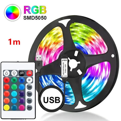 1/3/5M LED Strip Lights for TV ,Bluetooth USB TV Backlight Kit with Remote,5050SMD 5V RGB LED Lamp Tape for Home Decor Lighting