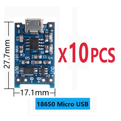 Micro Type-c USB 5V 1A TP4056 Lithium Battery Charger Module Charging Board With Protection Dual Functions Current Protection