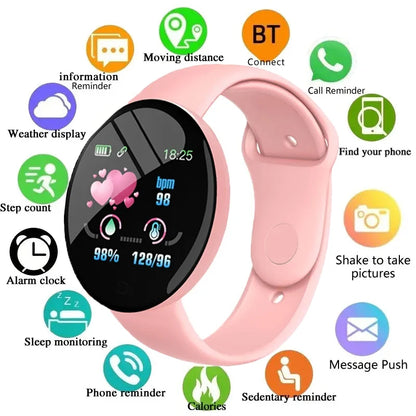 2025 New D18 Multifunctional Smart Watch Men & Women Bluetooth Connected Phone Music Fitness Sports Bracelet Sleep Monitor watch