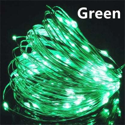 USB Led Fairy Lights Copper Wire String 20M 200LED Holiday Outdoor Lamp Garland For Christmas Tree Wedding Party Decoration