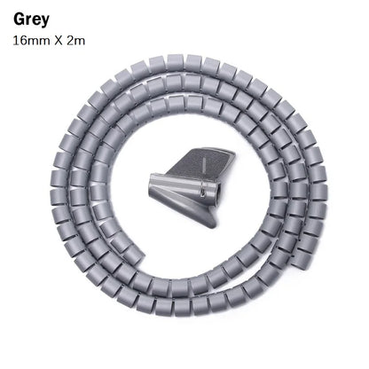 16mm Storage wire protection cover Flexible Spiral Cable Protector wire Organizer Computer Cord Clip Organizer Management Tool