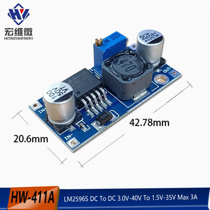 5 Pack LM2596S Buck Converter DC to DC Converter High Efficiency Voltage Regulator 3.0-40V to 1.5-35V Buck Converter Adjustable